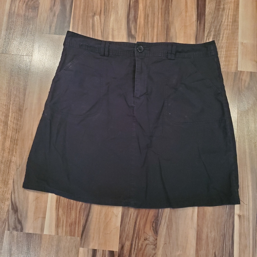 Black mini skirt